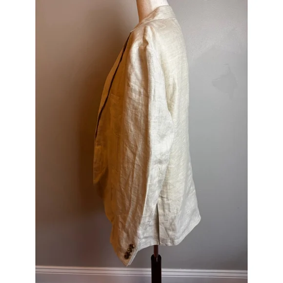 Men's J.Crew Beige Linen Sport Coat & Blazer NWT casual sporty designer - Picture 6 of 9